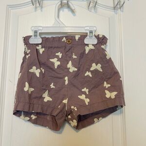 H&M Kids Brown Butterfly Print Shorts